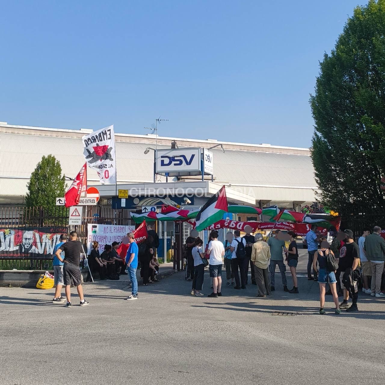 Italia: ⚡️🇮🇹🇵🇸🔥Questa mattina lavoratori e attivisti hanno bloccato l’hu...