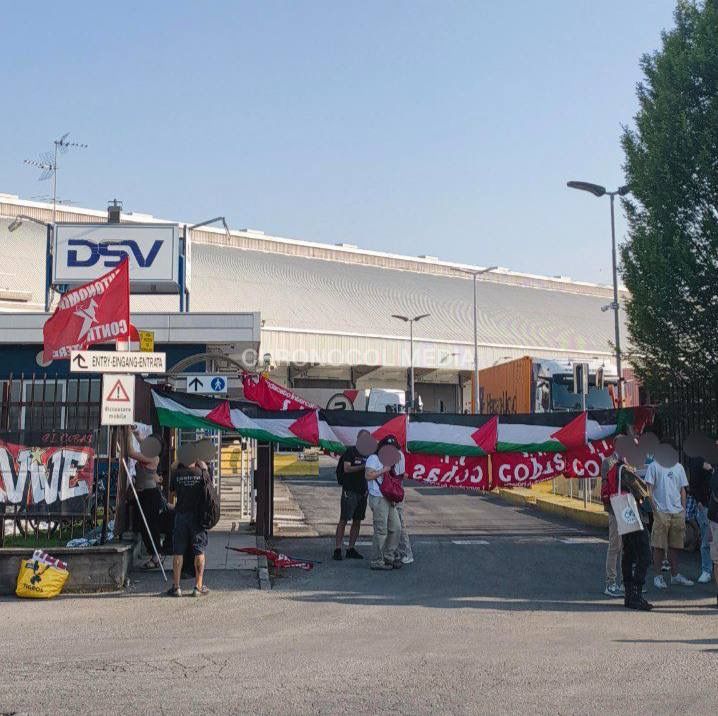 Italia: ⚡️🇮🇹🇵🇸🔥Questa mattina lavoratori e attivisti hanno bloccato l’hu... 2