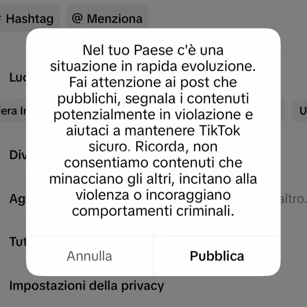 Cost-of-living protests: ⚡️🇮🇹📱TikTok has started showing users in Italy a warning before pu...